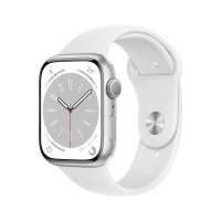 Apple Watch Series 8 GPS 45mm Gümüş Rengi Alüminyum Kasa Beyaz Spor Kordon - MP6N3TU/A