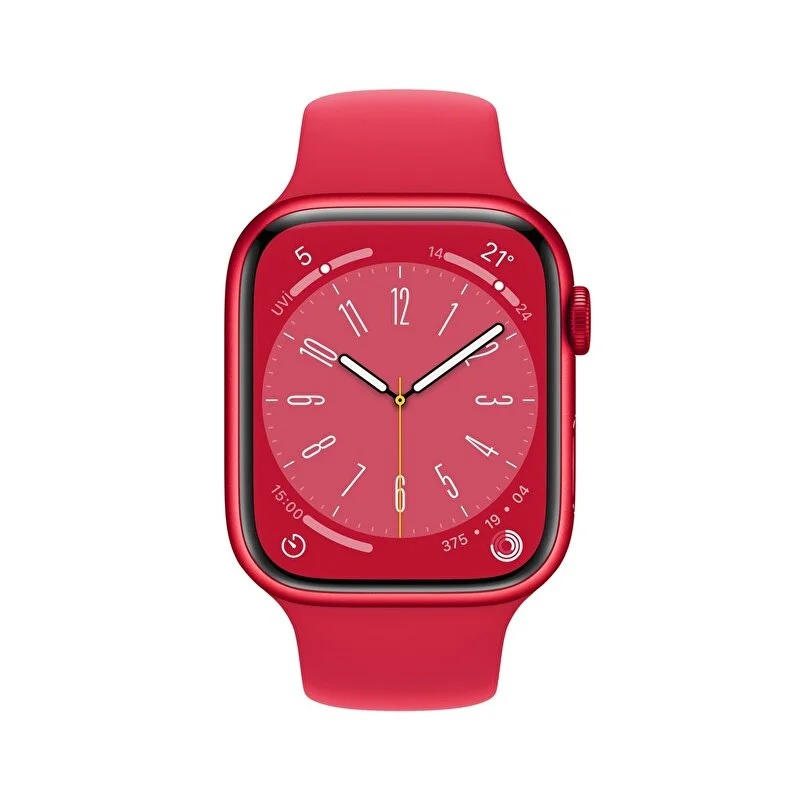 Apple Watch Series 8 GPS 45mm (PRODUCT)RED Alüminyum Kasa (PRODUCT)RED Spor Kordon - MNP43TU/A