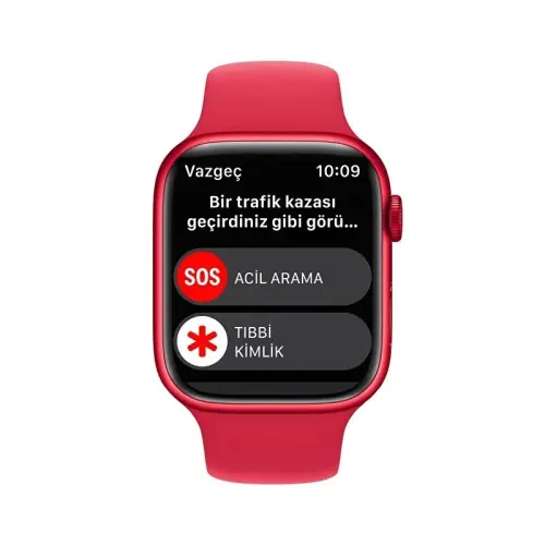 Apple Watch Series 8 GPS 45mm (PRODUCT)RED Alüminyum Kasa (PRODUCT)RED Spor Kordon - MNP43TU/A