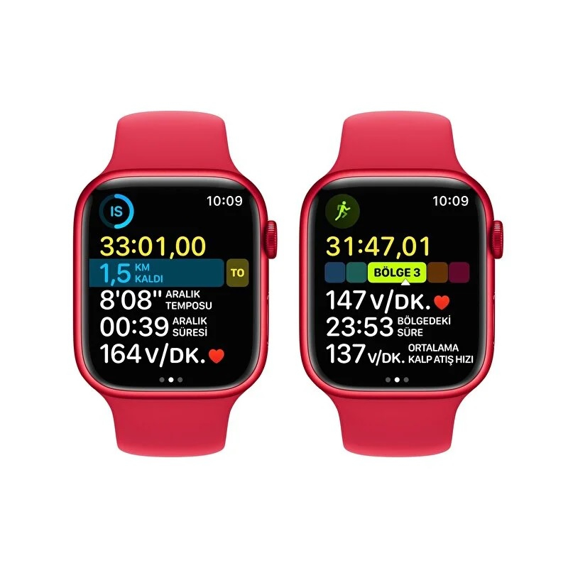 Apple Watch Series 8 GPS 45mm (PRODUCT)RED Alüminyum Kasa (PRODUCT)RED Spor Kordon - MNP43TU/A
