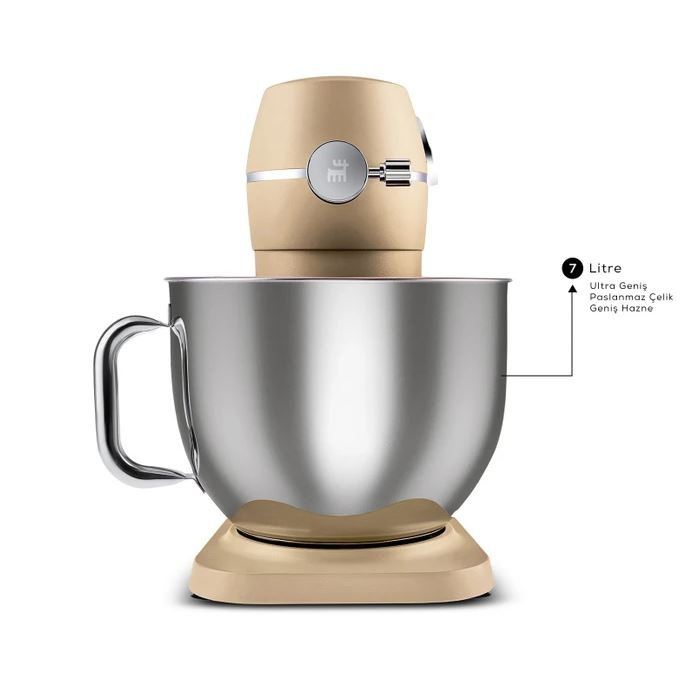 Karaca Multichef Artisan 7 lt 1800 W Gold Döküm Stand Mikser