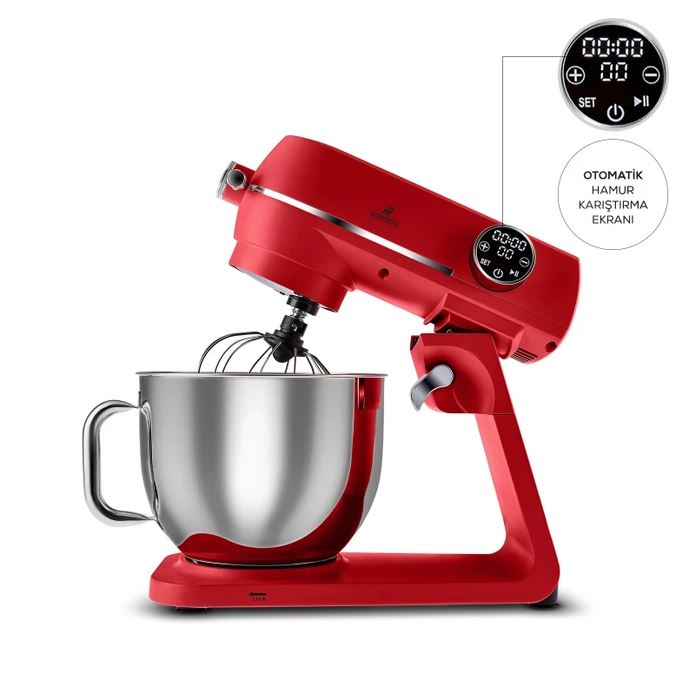 Karaca Multichef Artisan 7 lt 1800 W Kırmızı Döküm Stand Mikser