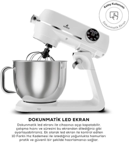 Karaca Multichef Artisan 7 lt 1800 W Krem Döküm Stand Mikser