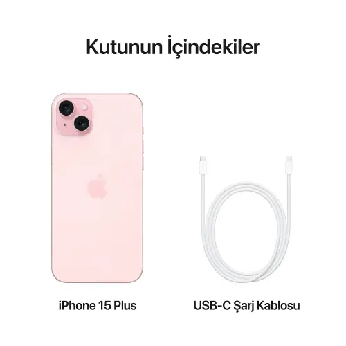 iPhone 15 Plus 128GB MU103TU/A Pembe Cep Telefonu - Apple Türkiye Garantili