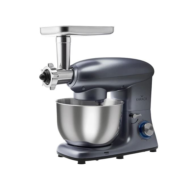 Karaca Multichef Antrasit 1400 W 5.5 lt Mutfak Şefi (Kıyma Çekme /Sucuk-Sosis/İçli Köfte Aparatlı)