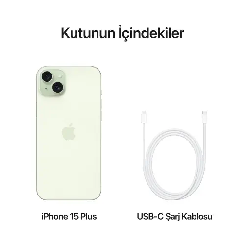 iPhone 15 Plus 128GB MU173TU/A Yeşil Cep Telefonu - Apple Türkiye Garantili