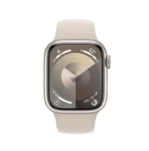 Apple Watch Series 9 GPS 41mm Yıldız Işığı Alüminyum Kasa ve Yıldız Işığı Spor Kordon - S/M - MR8T3TU/A