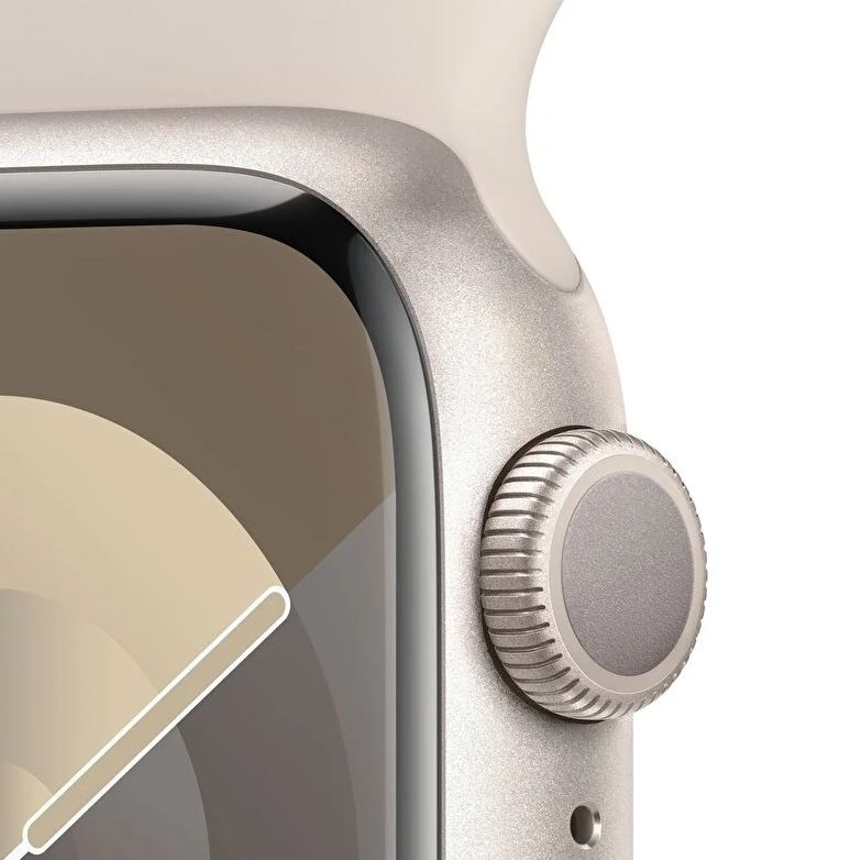Apple Watch Series 9 GPS 41mm Yıldız Işığı Alüminyum Kasa ve Yıldız Işığı Spor Kordon - S/M - MR8T3TU/A
