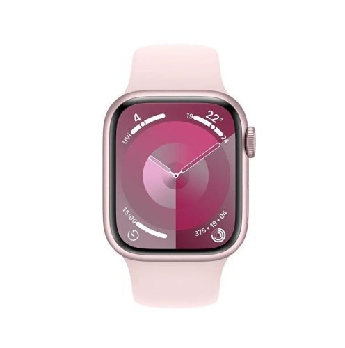 Apple Watch Series 9 GPS 41mm Pembe Alüminyum Kasa ve Uçuk Pembe Spor Kordon - S/M - MR933TU/A