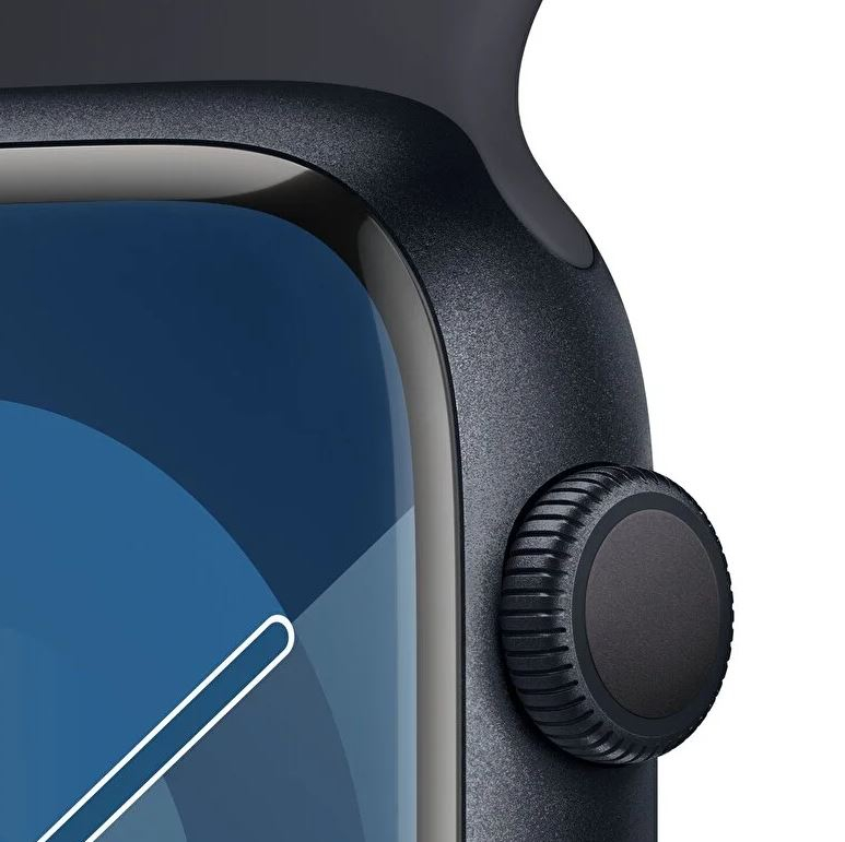 Apple Watch Series 9 GPS 45mm Gece Yarısı Alüminyum Kasa ve Gece Yarısı Spor Kordon - M/L - MR9A3TU/A