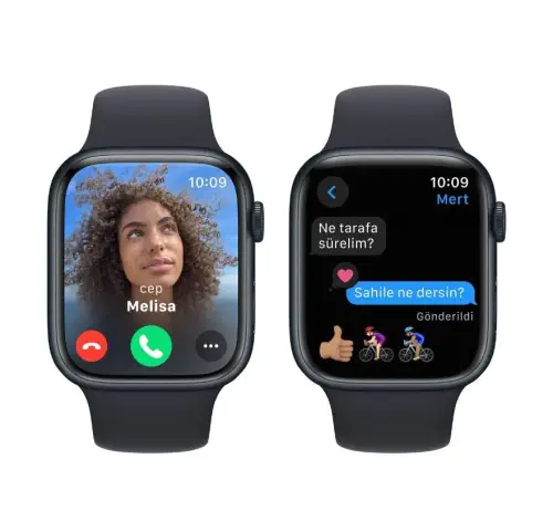 Apple Watch Series 9 GPS 45mm Gece Yarısı Alüminyum Kasa ve Gece Yarısı Spor Kordon - M/L - MR9A3TU/A