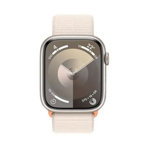 Apple Watch Series 9 GPS 45mm Yıldız Işığı Alüminyum Kasa ve Yıldız Işığı Spor Loop - MR983TU/A