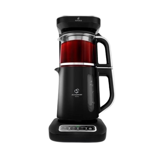 Karaca Çaysever Robotea Pro 4in1 2500 W Space Gray Konuşan Cam Demlikli Çay Makinesi
