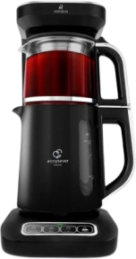 Karaca Çaysever Robotea Pro 4in1 2500 W Space Gray Konuşan Cam Demlikli Çay Makinesi