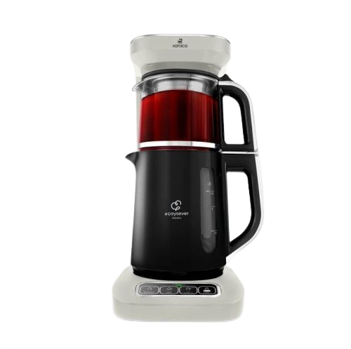Karaca Çaysever Robotea Pro 4in1 2500 W Starlight Konuşan Cam Demlikli Çay Makinesi