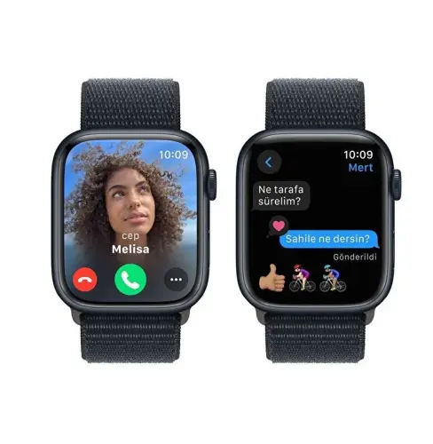 Apple Watch Series 9 GPS 45mm Gece Yarısı Alüminyum Kasa ve Gece Yarısı Spor Loop - MR9C3TU/A