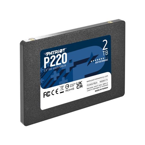 Patriot P220 2TB 550/500MB/s 2.5″ SATA3 SSD Disk (P220S2TB25)