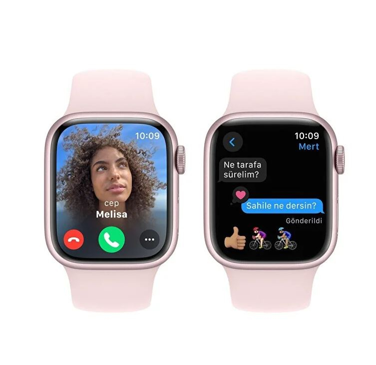 Apple Watch Series 9 GPS 41mm Pembe Alüminyum Kasa ve Uçuk Pembe Spor Kordon - M/L - MR943TU/A