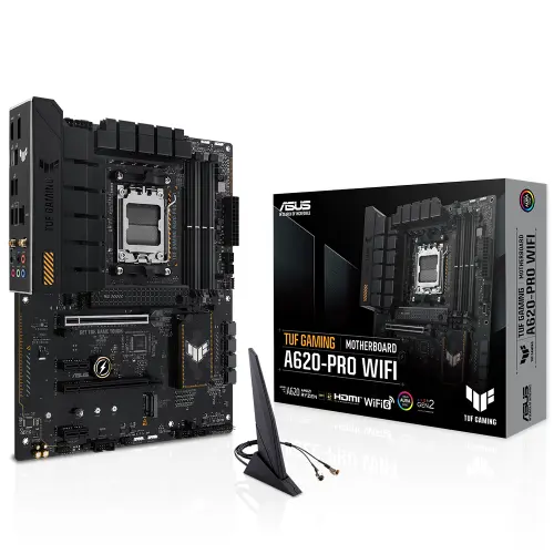 ASUS TUF GAMING A620-PRO WIFI AMD A620 AM5 Soket DDR5 6400 ATX Anakart