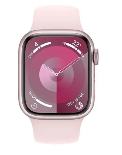 Apple Watch Series 9 GPS 41mm Pembe Alüminyum Kasa ve Uçuk Pembe Spor Kordon - M/L - MR943TU/A