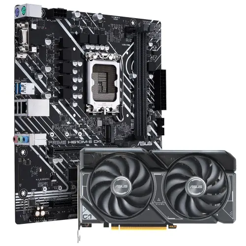 ASUS Dual GeForce RTX 4060 TI OC Ekran Kartı + Asus Prime H610M-E D4 Anakart Bundle
