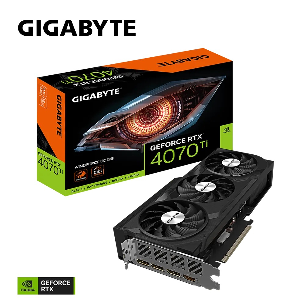 Gigabyte GeForce RTX 4070 Ti Windforce OC GV-N407TWF3OC-12GD 12GB GDDR6X 192Bit DLSS 3 Gaming (Oyuncu) Ekran Kartı