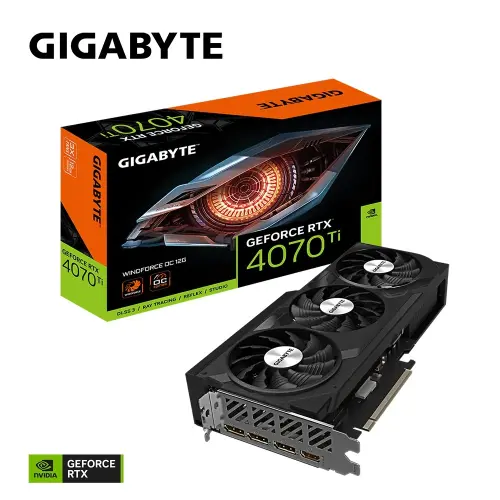 Gigabyte GeForce RTX 4070 Ti Windforce OC GV-N407TWF3OC-12GD 12GB GDDR6X 192Bit DLSS 3 Gaming (Oyuncu) Ekran Kartı