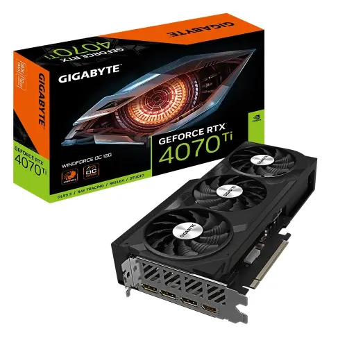 Gigabyte GeForce RTX 4070 Ti Windforce OC GV-N407TWF3OC-12GD 12GB GDDR6X 192Bit DLSS 3 Gaming (Oyuncu) Ekran Kartı