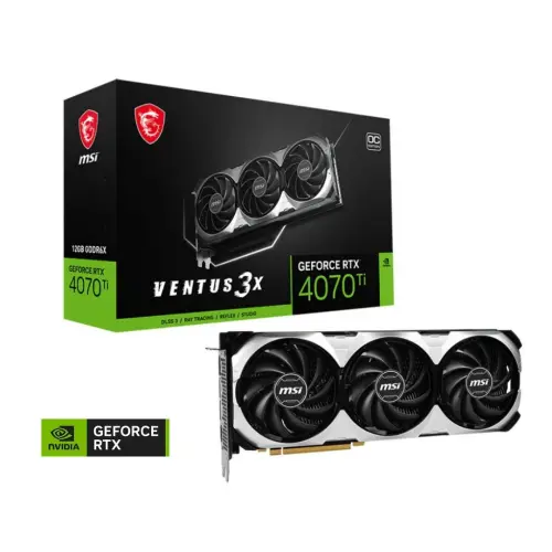MSI GeForce RTX 4070 Ti Ventus 3X E 12G OC 12GB GDDR6X 192Bit DX12 Gaming (Oyuncu) Ekran Kartı