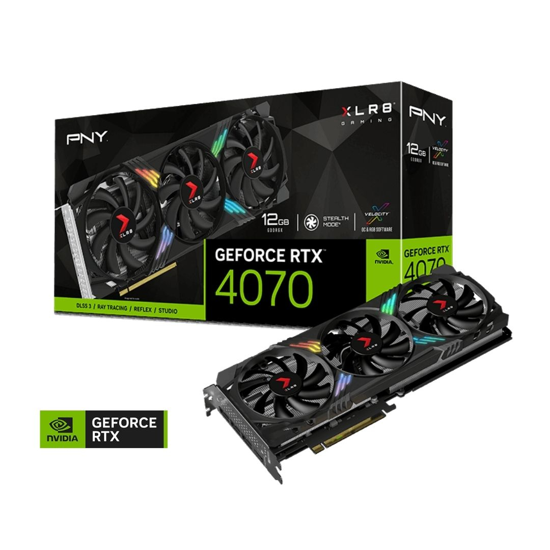 PNY RTX 4070 XLR8 Gaming VERTO RGB 12 GB GDDR6X 192Bit (VCG407012TFXXPB1) DX12 Gaming (Oyuncu) Ekran Kartı