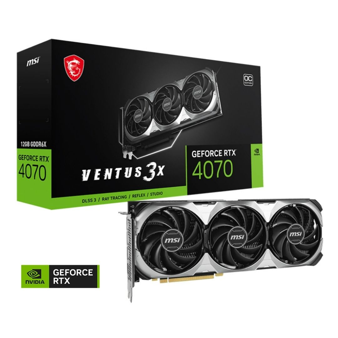 MSI GeForce RTX 4070 Ventus 3X E 12G OC 12GB GDDR6X 192Bit DX12 Gaming (Oyuncu) Ekran Kartı