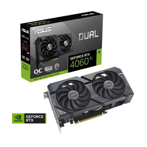ASUS Dual GeForce RTX 4060 Ti OC DUAL-RTX4060TI-O16G 16GB GDDR6 128Bit DX12 DLSS 3 Gaming (Oyuncu) Ekran Kartı