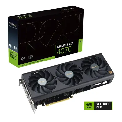 ASUS ProArt GeForce RTX 4070 OC PROART-RTX4070-O12G 12GB GDDR6X 192Bit DX12 DLSS 3 Gaming (Oyuncu) Ekran Kartı