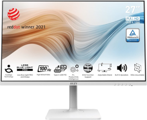 MSI Modern MD272XPW 27″ 1920x1080 FLAT 100Hz Anti-Glare Beyaz Type-C FHD IPS Monitör