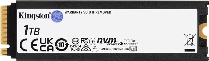 Kingston Fury Renegade SFYRSK/1000G 1TB 7300/6000MB/s Gen 4x4 NVMe PCIe M.2 SSD w/Heatsink