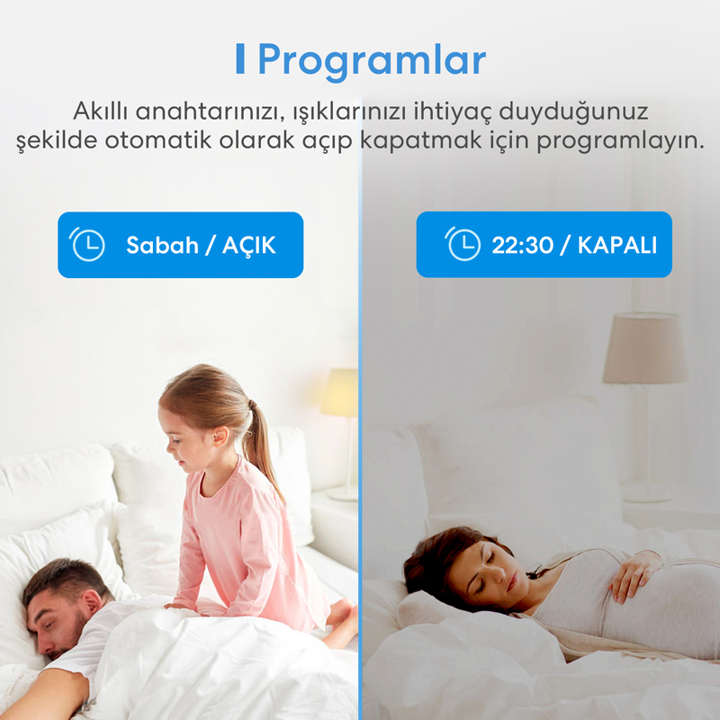 Meross Akıllı Wi-Fi Duvar İçi Anahtar MSS810