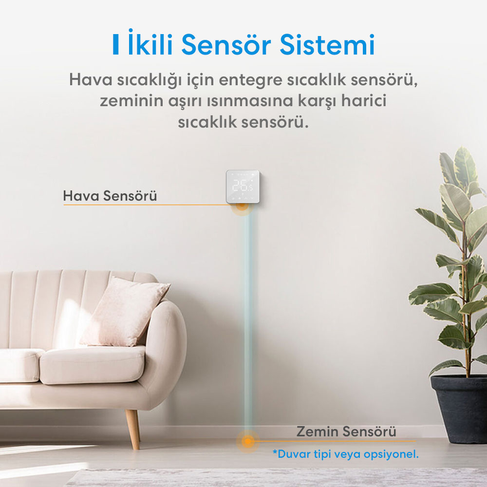Meross Akıllı Termostat Yerden Isıtma MTS200