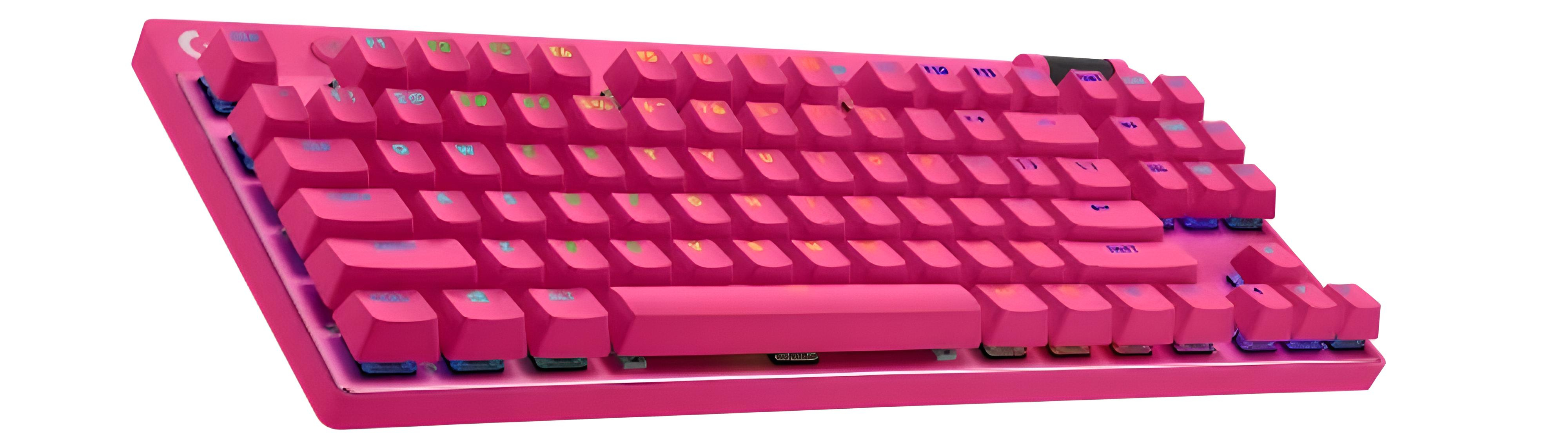 Logitech G Pro X Lightspeed Kablosuz Tactile  İngilizce Q Magenta Oyuncu Klavyesi - 920-012159