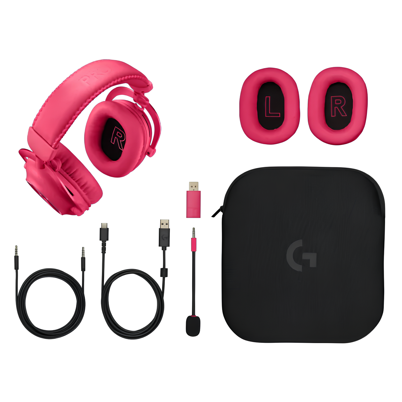 Logitech G Pro X 2 Lightspeed Kablosuz Bluetooth Magenta Gaming Kulaklık -981-001275