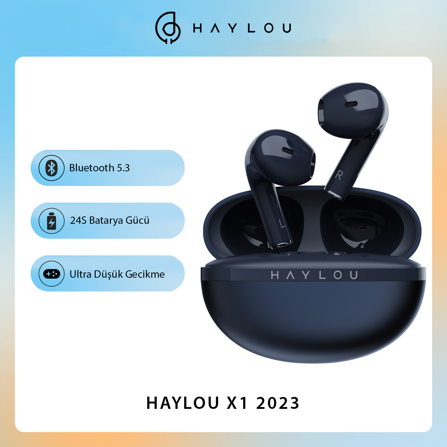 Haylou X1 2023 Lacivert TWS Bluetooth 5.3 ENC Kablosuz Kulaklık (Haylou Türkiye Garantili)