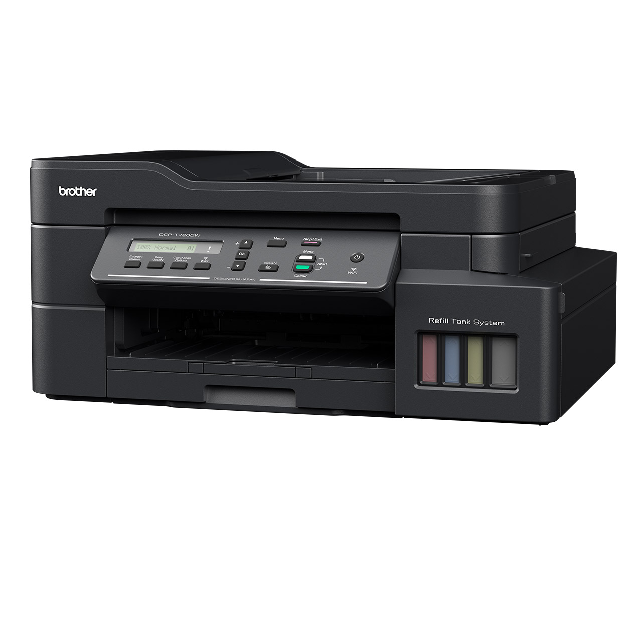 Brother DCP-T720DW Yazıcı-Tarayıcı-Fotokopi Wi-Fi Renkli Mürekkepli Tanklı Yazıcı (Orjinal Mürekkepli )