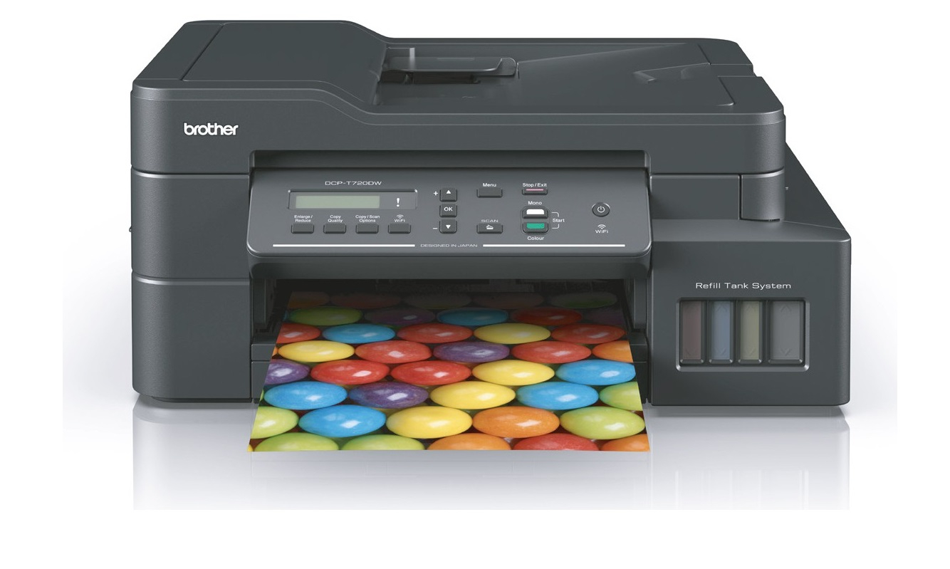Brother DCP-T720DW Yazıcı-Tarayıcı-Fotokopi Wi-Fi Renkli Mürekkepli Tanklı Yazıcı (Orjinal Mürekkepli )