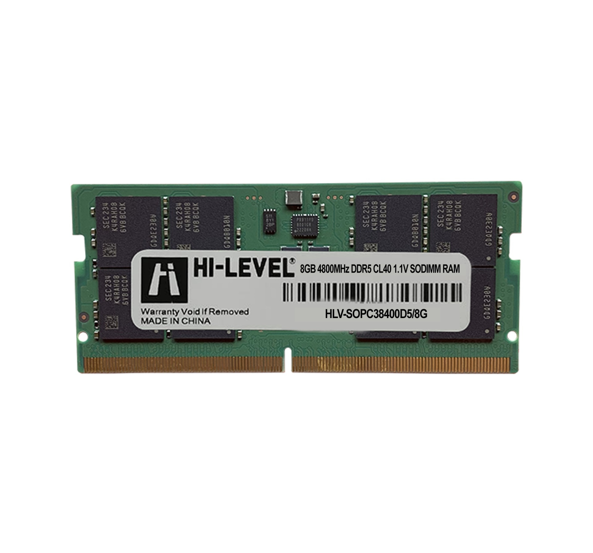 Hi-Level HLV-SOPC38400D5/8G 8GB (1x8GB) DDR5 4800Mhz CL40 SODIMM Notebook Ram (Bellek)