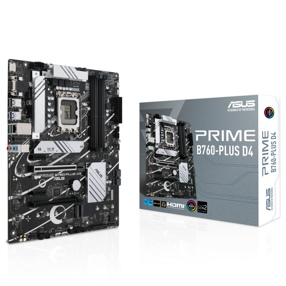ASUS Prime B760-PLUS D4 Intel B760 Soket 1700 DDR4 5066(OC)MHz ATX Gaming (Oyuncu) Anakart