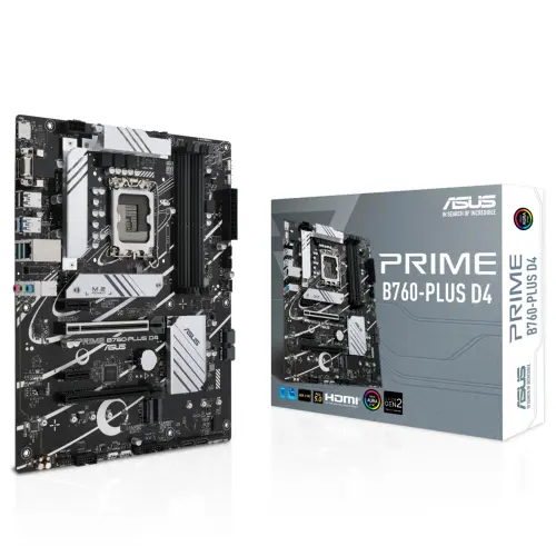 ASUS Prime B760-PLUS D4 Intel B760 Soket 1700 DDR4 5066(OC)MHz ATX Gaming (Oyuncu) Anakart