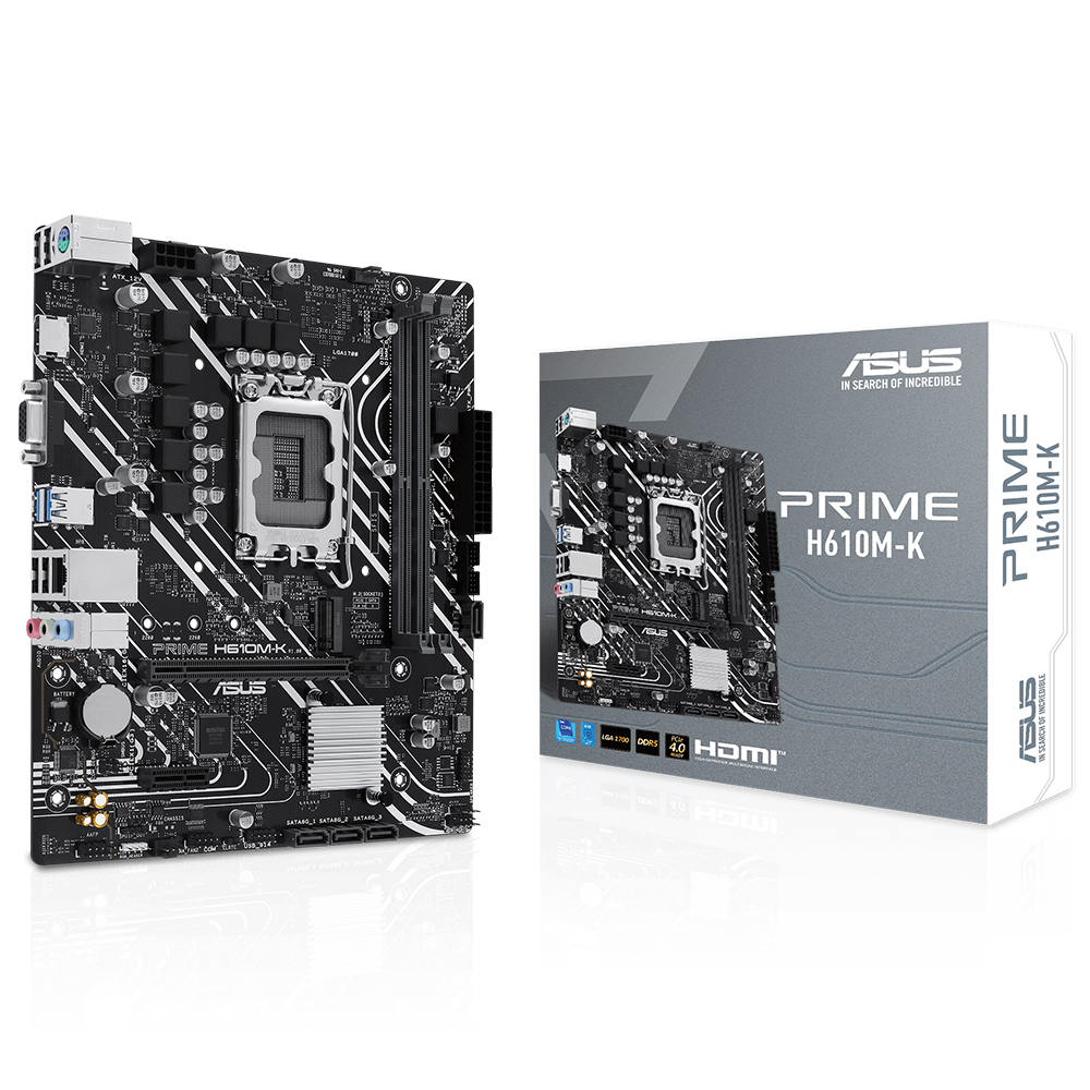ASUS Prime H610M-K Intel Soket LGA1700 DDR5 5600MHz mATX Gaming (Oyuncu) Anakart