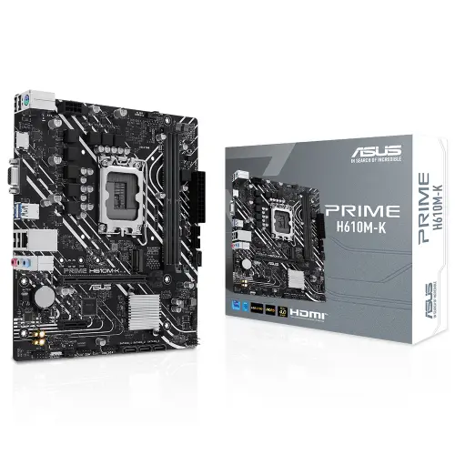 ASUS Prime H610M-K Intel Soket LGA1700 DDR5 5600MHz mATX Gaming (Oyuncu) Anakart