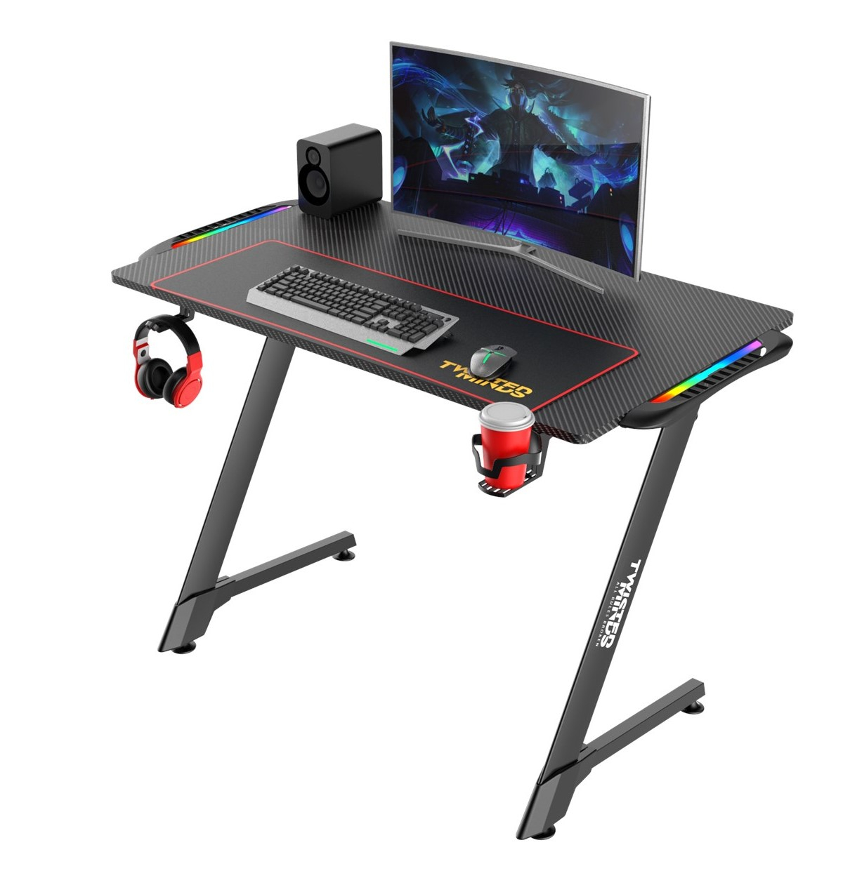 Twisted Minds Z Design TM-Z-1060-RGB Karbon Fiber RGB Gaming (Oyuncu) Masası