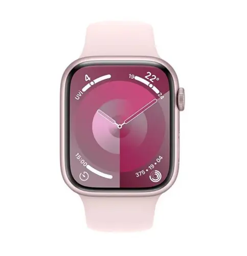 Apple Watch Series 9 GPS 45mm Pembe Alüminyum Kasa ve Uçuk Pembe Spor Kordon - M/L - MR9H3TU/A