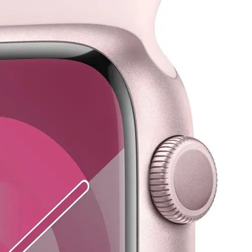 Apple Watch Series 9 GPS 45mm Pembe Alüminyum Kasa ve Uçuk Pembe Spor Kordon - M/L - MR9H3TU/A